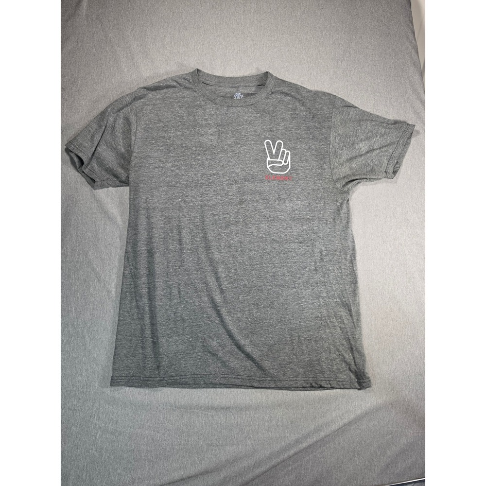 Element Skateboards Mens Peace Sign Graphic T-Shirt Gray Regular Fit Large